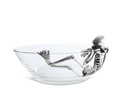 Skeleton Glass Candy Dish