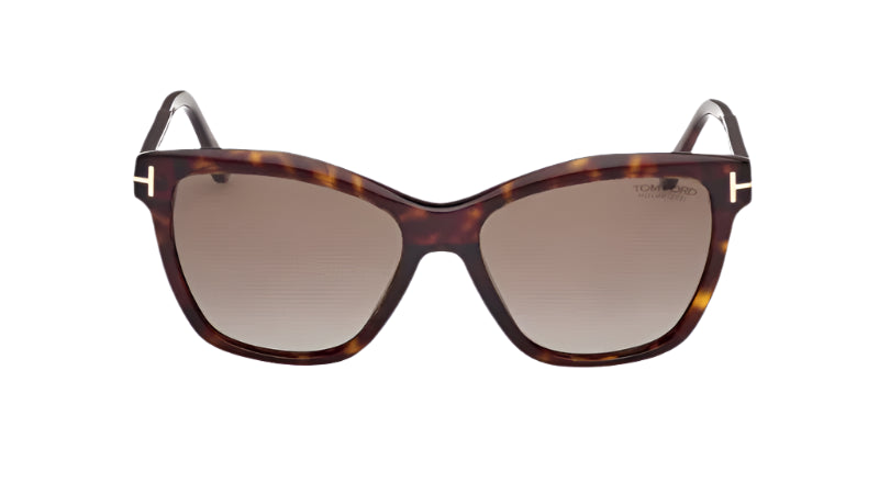 Lucia Acetate Sunglasses in Dark Havana + Brown Polar