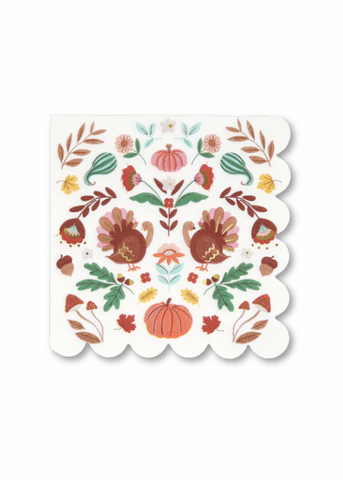 Folk Fall Small Napkin Set