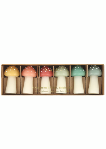 Rustic Mini Mushroom Candle Box Set