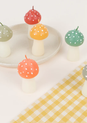 Rustic Mini Mushroom Candle Box Set