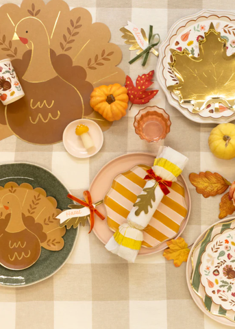 Gold Leaf Box Place Card Set