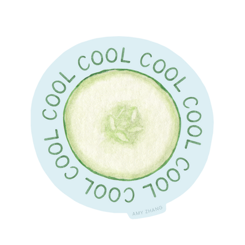 Cool As A Cucumber — Funny Spiraling Anxiety Sticker