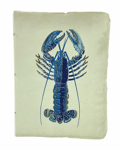 Blue Lobster Parchment Paper Notebook