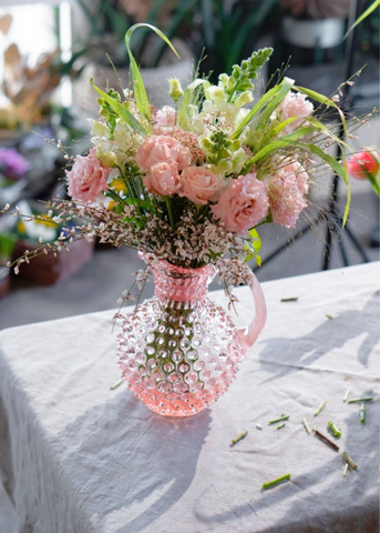 Rosaline Round Hobnail Pitcher