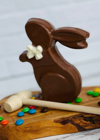 Smashable Pastel M&M Filled Dark Chocolate Easter Bunny