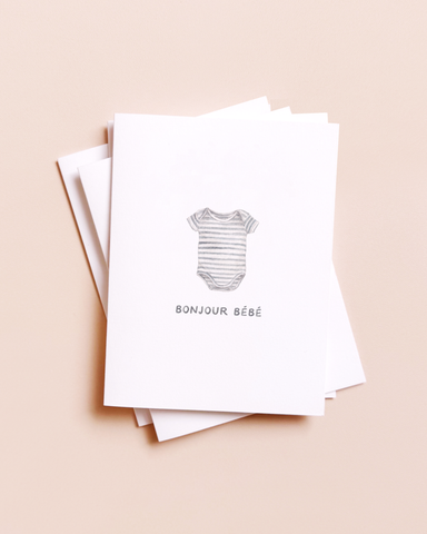 Bonjour Bébé — French New Baby Card