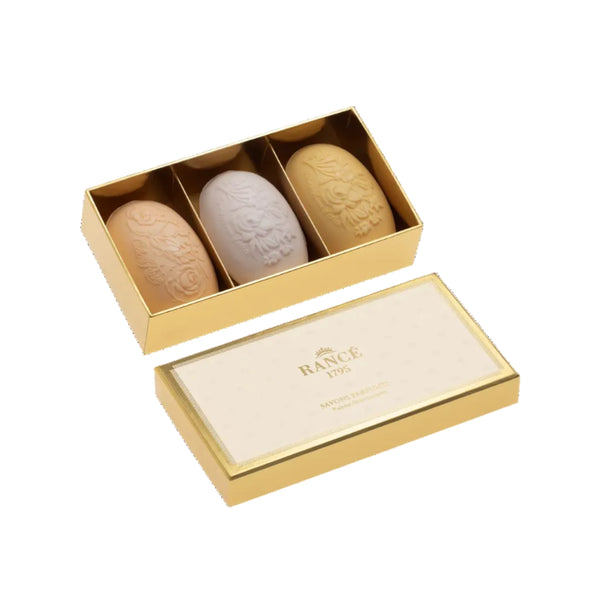 Rancé Soap Giftbox in Jasmine Royal, Olio de Rose, + Tuberose