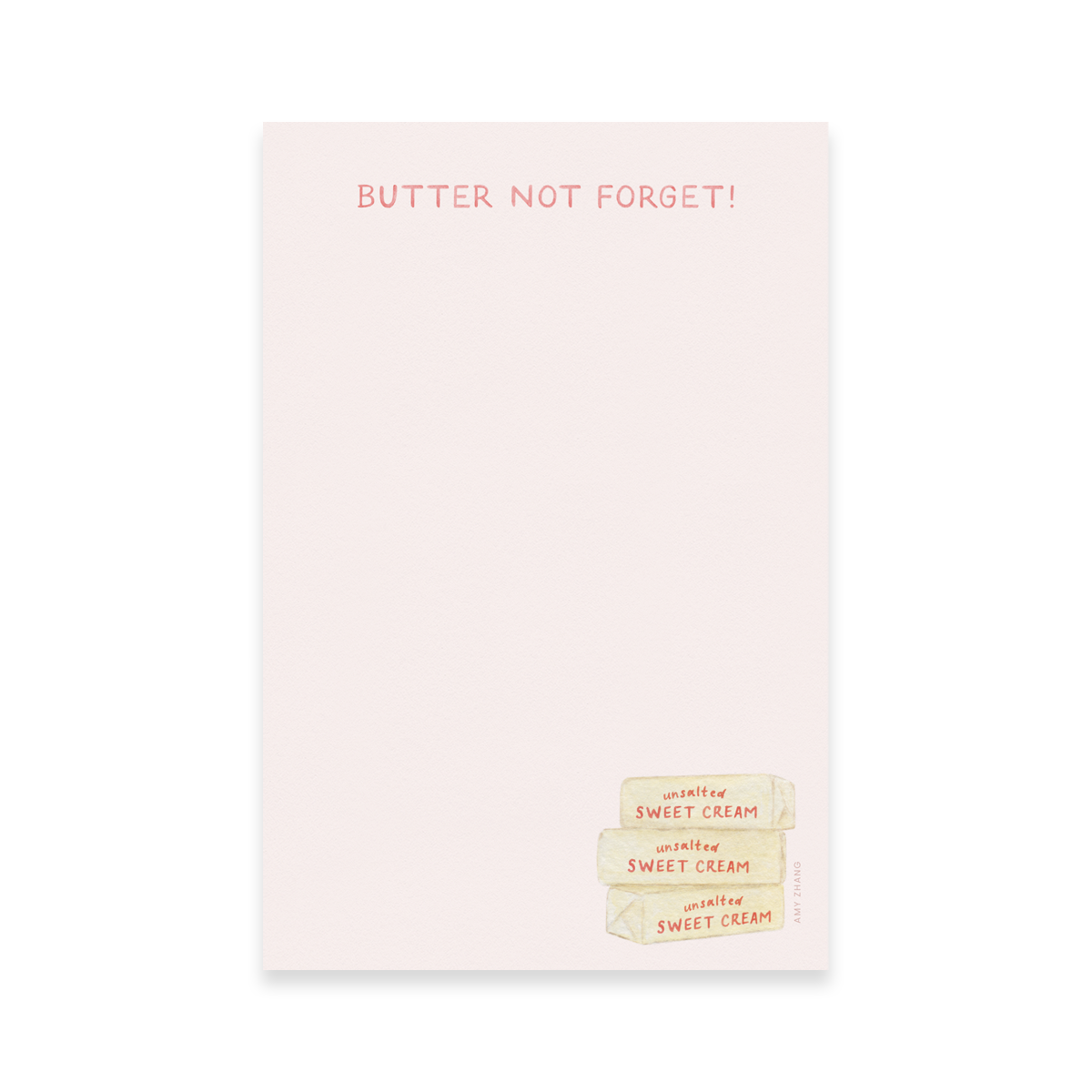 Butter Not Forget — Punny Food Lovers Grocery Notepad