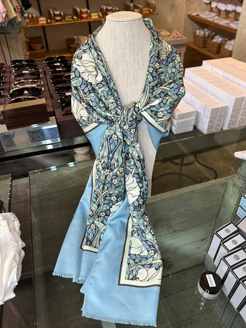 Silk Blend Shawl - William Morris in Golden Lily