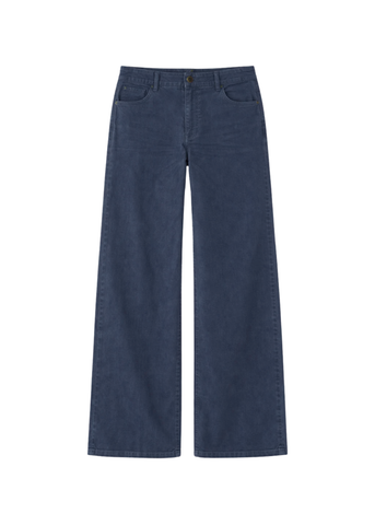 Megan High Rise Wide-Leg Pant in Admiral Blue