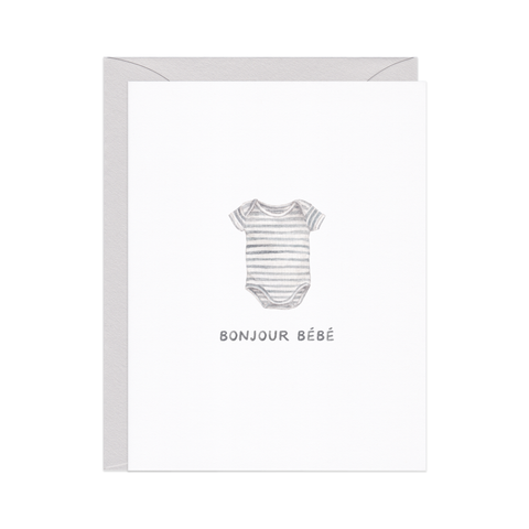 Bonjour Bébé — French New Baby Card