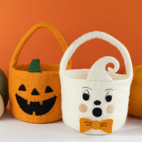 Ghost Felt Halloween Bucket