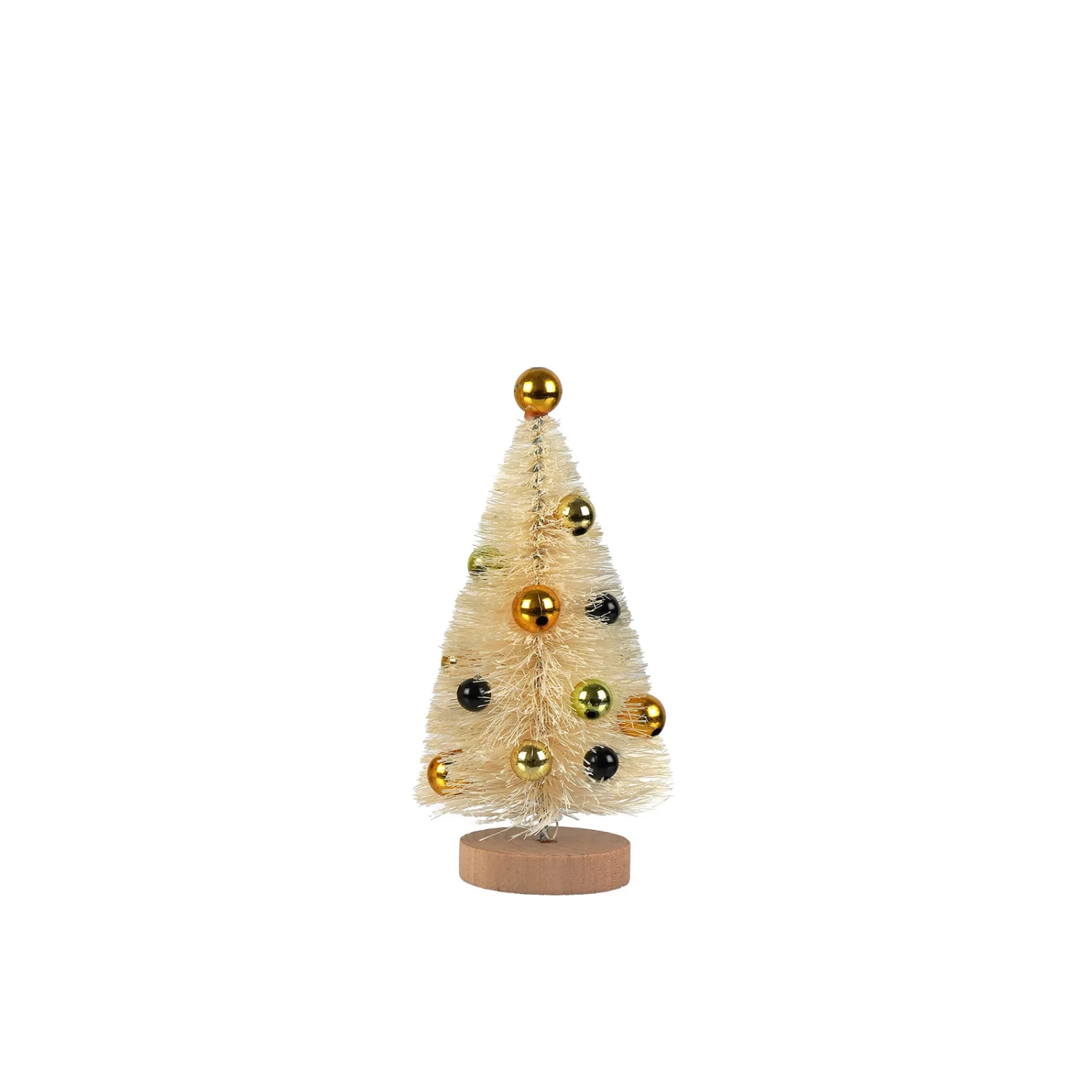 Mini Polka Dot Halloween Trees In Cream