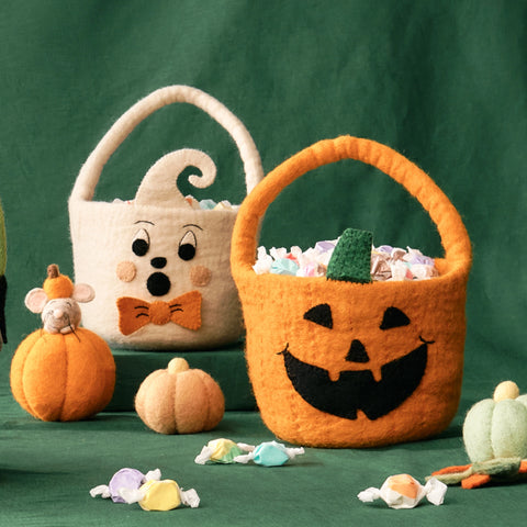 Ghost Felt Halloween Bucket