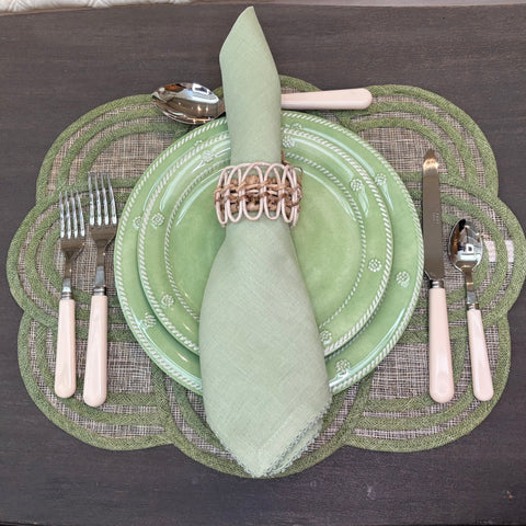 B & T Melamine Dinner Plate In Seagrass