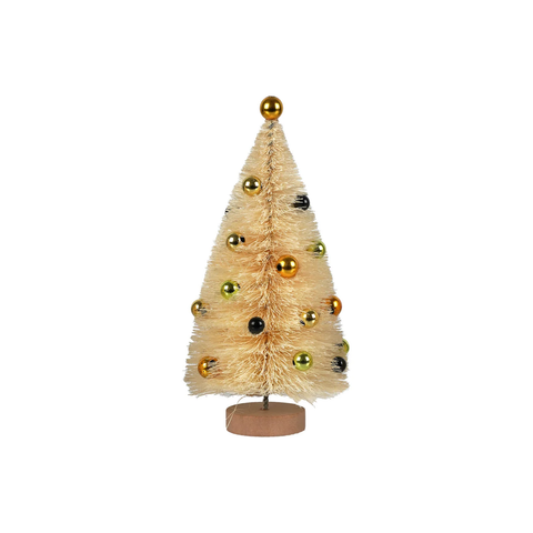 Mini Polka Dot Halloween Trees In Cream