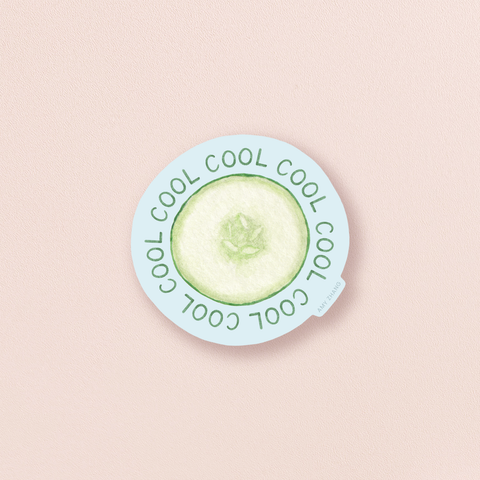 Cool As A Cucumber — Funny Spiraling Anxiety Sticker