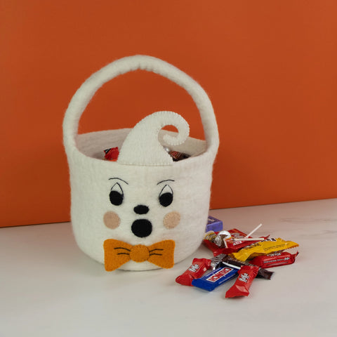 Ghost Felt Halloween Bucket