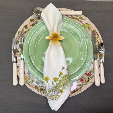 Yellow Meadow Walk Daffodil Napkin Ring