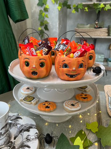 Surprised Candy Corn Pumpkin Bucket