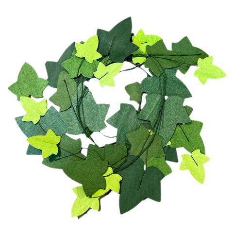 Large Green Paper Ivy Leaf Garland