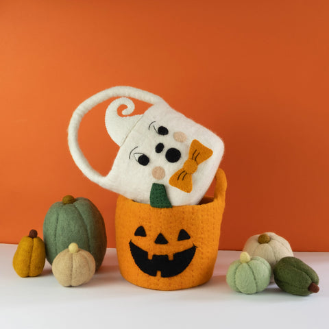 Ghost Felt Halloween Bucket