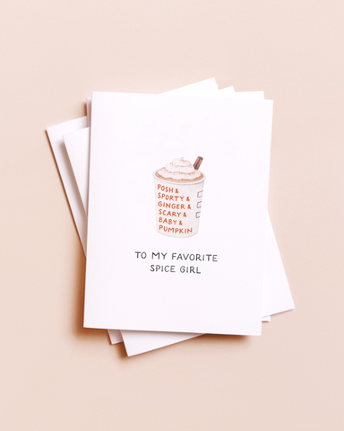 Pumpkin Spice Girls — Coffee Lovers Fall / Thanksgiving Card