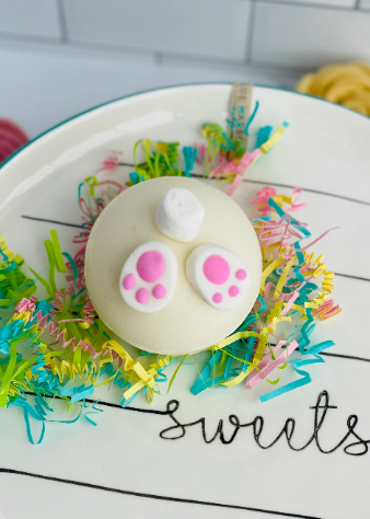 Smashable M&M Filled White Chocolate Bunny Bum