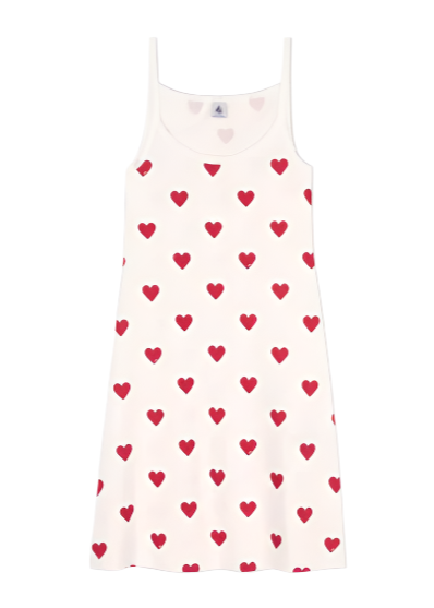 Heart Print Spaghetti Strap Nightgown