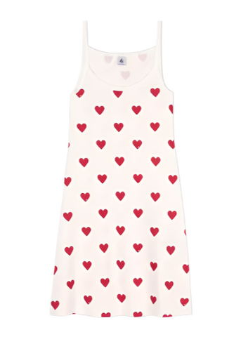 Heart Print Spaghetti Strap Nightgown