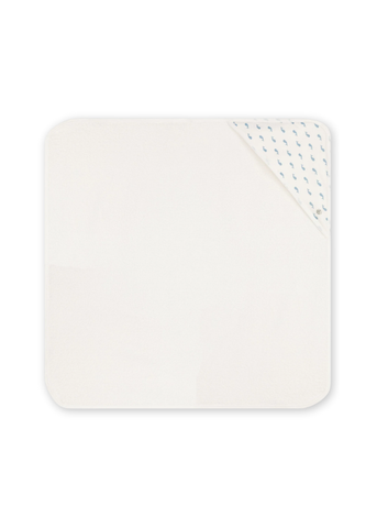 Whale Print Hooded Kid's Towel in White