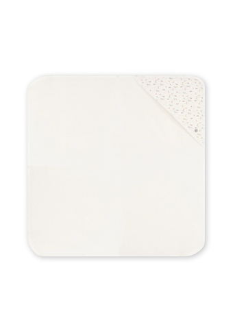 Ditsy Floral Print Hooded Kid's Towel in White