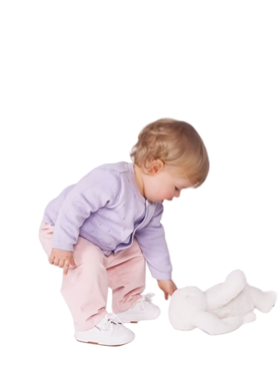 Embroidered Flowers Corduroy Pants in Pink + White