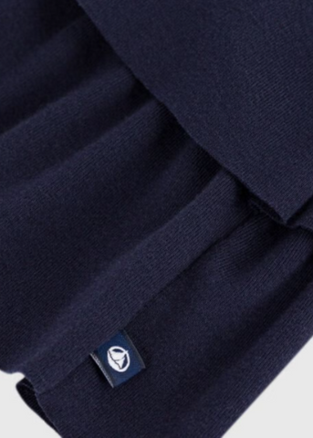 Frill Skirt with Striped Waistband in Navy