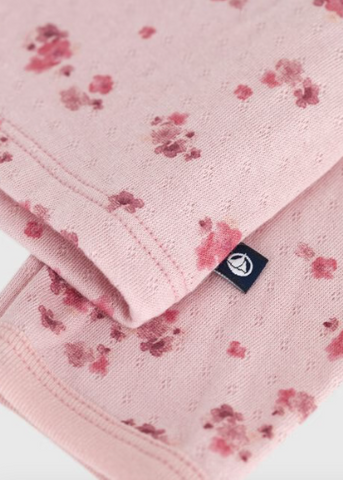 Painted Flowers Print Long Sleeve Cardigan in Pinks