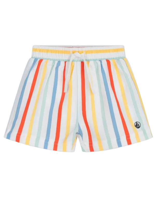 Multi-Color Striped Swim Shorts