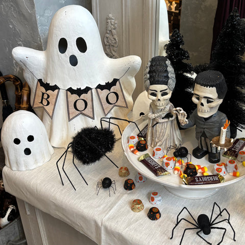 Surprised Ghost Papier Mache Luminary