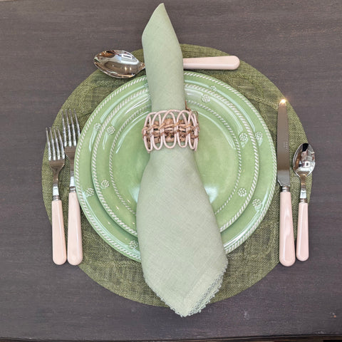 Provence Rattan Whitewash Napkin Ring