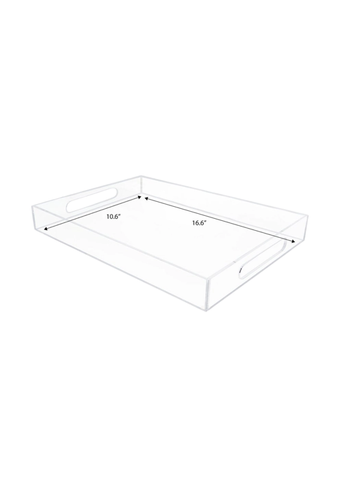Acrylic Decorative Tray With Cutout Handles