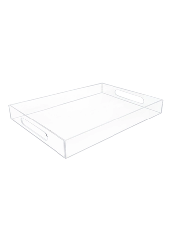 Acrylic Decorative Tray With Cutout Handles