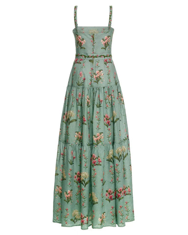 Lima Spaghetti Strap Tiered Maxi Dress in Orquidea