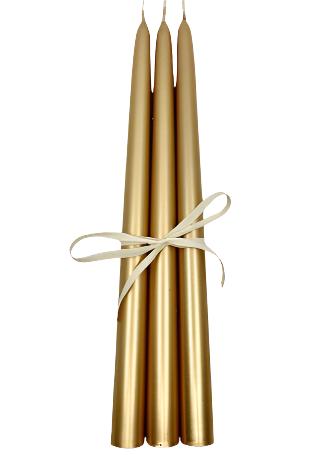 Tapered Dinner Candle in Gold