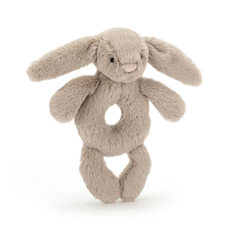 Bashful Bunny Ring Rattle In Beige