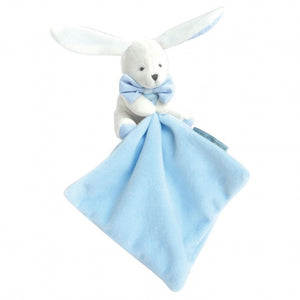 Blue Rabbit Lovey with Blankie