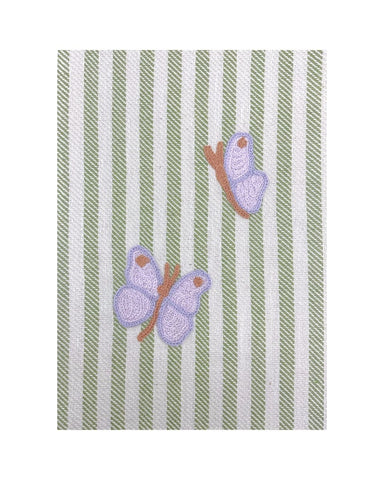Butterfly Melograno Stripe Kitchen Towel in Apple
