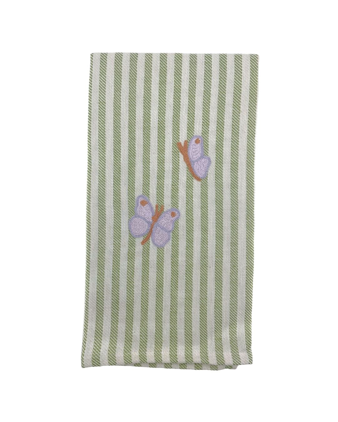 Butterfly Melograno Stripe Kitchen Towel in Apple
