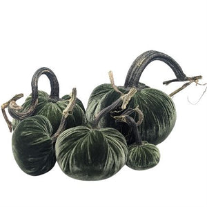 Velvet Decorative Pumpkin in Sage