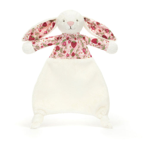 Blossom Cream Bunny Comforter in Berry