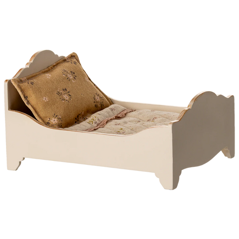 Little Friends Carved Wood Bed In Off White
